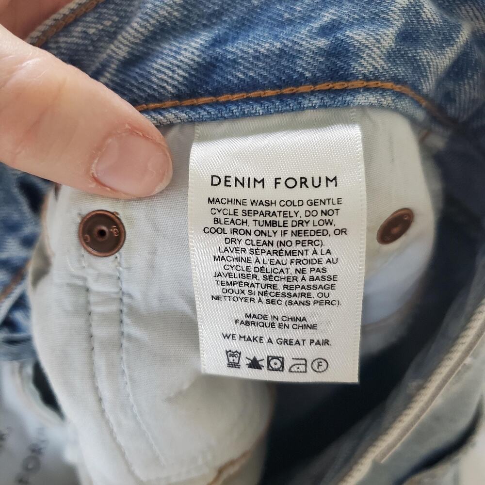 Denim Forum Jeans Womens 25 Light Wash 90s Marlo Hi-Rise Baggy Aritzia Blue - Picture 6 of 14